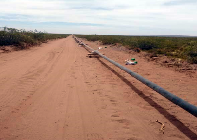 Gasoducto de 8 y 4 pulgadas de alta presión, para Tecpetrol.